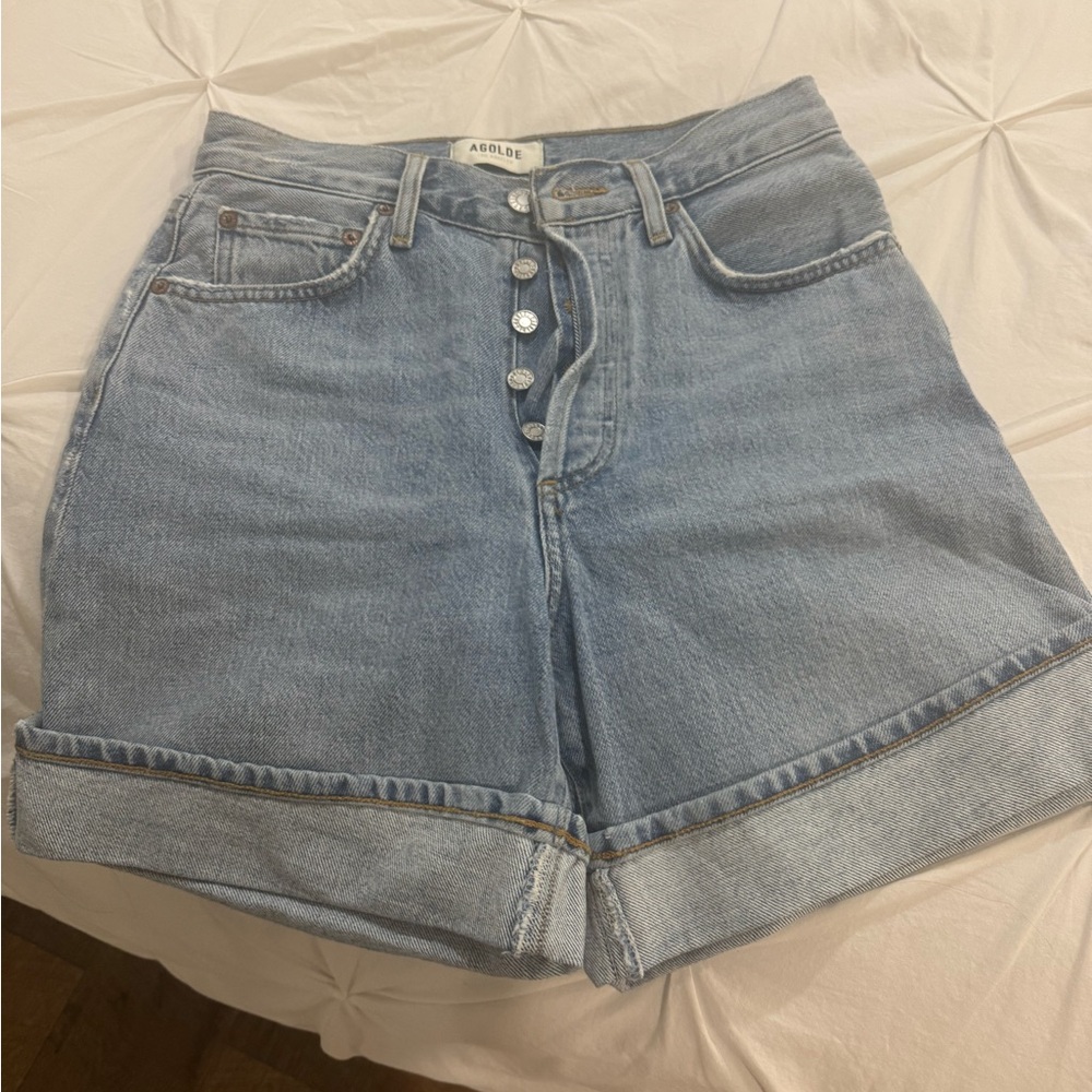 Agolde Women's Light Blue Denim Shorts